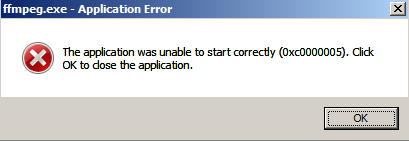 не працює ffmpeg windows 7